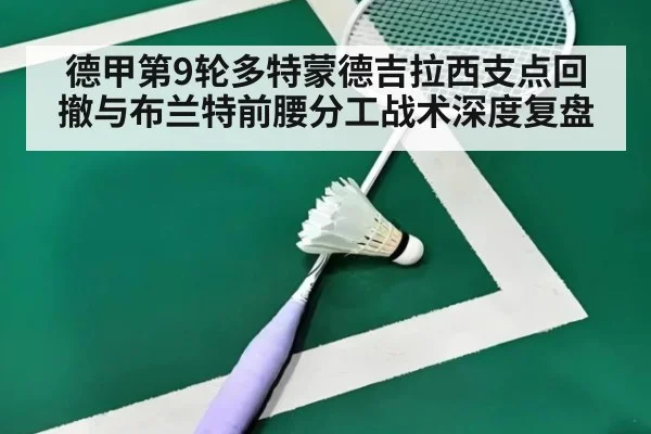 德甲第9轮多特蒙德吉拉西支点回撤与布兰特前腰分工战术深度复盘（jiuyou game）